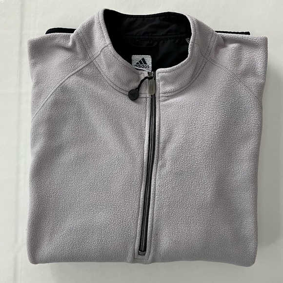 Adidas’s Gray Pullover fleece 3 quarter Zip Size: Men's 2XL Excellent Condition - Picture 3 of 14
